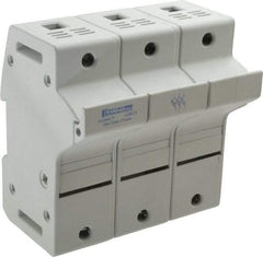 Ferraz Shawmut - 3 Pole, 600 VAC/VDC, 60 Amp, DIN Rail Mount Fuse Holder - Compatible with J Class, 58mm Long x 3.84 Inch Wide and 22mm Diameter Fuse - Caliber Tooling