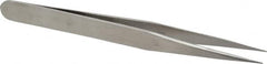 Value Collection - 5" OALmm-SA Precision Tweezers - General Utility, Fine Point, Narrow Shank - Caliber Tooling