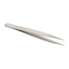 Value Collection - 3-1/2" OAL 0C-SA Precision Tweezers - Short, Flat Tip - Caliber Tooling