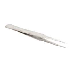 Value Collection - 5-1/8" OAL GG-SS Precision Tweezers - General Utility, Long & Strong Point, Wide Shank - Caliber Tooling