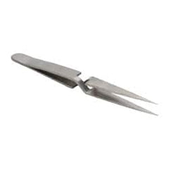Value Collection - 4-3/4" OAL N1 Reverse Action Tweezers - Fine Point - Caliber Tooling