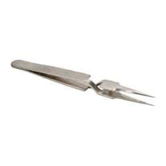 Value Collection - 4-11/32" OAL N5 Reverse Action Tweezers - Long & Very Fine Point - Caliber Tooling