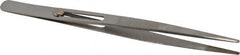Value Collection - 5-3/4" OAL Assembly Tweezers - Slide Locking Broad Point, Serrated Body/Tip - Caliber Tooling