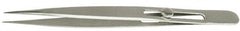 Value Collection - 4-3/4" OAL Assembly Tweezers - Slide Locking, Sharp Point - Caliber Tooling