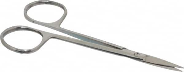 Value Collection - 4" OAL Stainless Steel Iris Scissors - Straight Handle, For General Purpose Use - Caliber Tooling