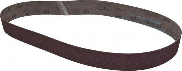 3M - 2" Wide x 48" OAL, 40 Grit, Aluminum Oxide Abrasive Belt - Aluminum Oxide, Coarse, Coated, X Weighted Cloth Backing, Series 341D - Caliber Tooling