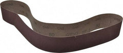 3M - 2-1/2" Wide x 48" OAL, 80 Grit, Aluminum Oxide Abrasive Belt - Aluminum Oxide, Medium, Coated, X Weighted Cloth Backing, Series 341D - Caliber Tooling