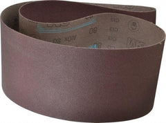 3M - 6" Wide x 60" OAL, 80 Grit, Aluminum Oxide Abrasive Belt - Aluminum Oxide, Medium, Coated, X Weighted Cloth Backing, Series 341D - Caliber Tooling