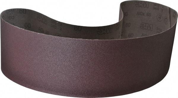 3M - 6" Wide x 60" OAL, 60 Grit, Aluminum Oxide Abrasive Belt - Aluminum Oxide, Medium, Coated, X Weighted Cloth Backing, Series 341D - Caliber Tooling