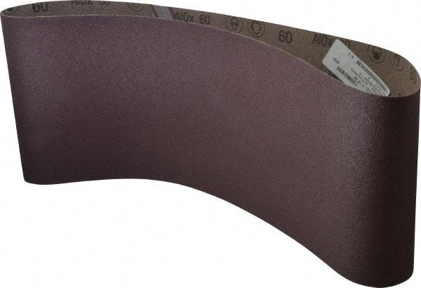 3M - 9" Wide x 48" OAL, 60 Grit, Aluminum Oxide Abrasive Belt - Aluminum Oxide, Medium, Coated, X Weighted Cloth Backing, Series 341D - Caliber Tooling