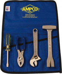 Ampco - 4 Piece Nonsparking Tool Set - Comes in Roll Up Pouch - Caliber Tooling