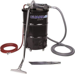 Guardair - 55 Gal Steel Tank, Air Powered Pneumatic Canister Wet/Dry Vacuum - 10 Peak hp, 20' Hose Fitting, Cartridge Filter, Accessories Included - Caliber Tooling