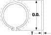 Thomson Industries - 0.042" Wide, Stainless Steel 1/2" External Retaining Ring - For Use with Linear Bearing SUPER-8 - Caliber Tooling