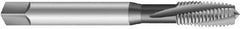 Emuge - 7/16-14 UNC 3 Flute 2BX Plug Spiral Flute Tap - Cobalt, Nitride Finish, 3.937" OAL, Left Hand Flute, Right Hand Thread, Series Rekord C-Ti - Caliber Tooling