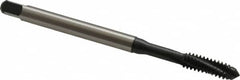 Emuge - #10-24 UNC 3 Flute 3BX Modified Bottoming Spiral Flute Tap - Cobalt, Oxide Finish, 2.756" OAL, Right Hand Flute, Right Hand Thread, Series Rekord D-Ti - Caliber Tooling