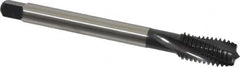 Emuge - 1/2-13 UNC 3 Flute 2BX Modified Bottoming Spiral Flute Tap - Cobalt, Oxide Finish, 4.331" OAL, Right Hand Flute, Right Hand Thread, Series Rekord D-Ti - Caliber Tooling