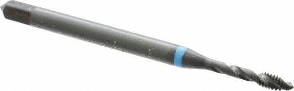 Emuge - #3-48 UNC 2 Flute 3B Modified Bottoming Spiral Flute Tap - Cobalt, Oxide Finish, 1.969" OAL, Right Hand Flute, Right Hand Thread, Series Enorm-VA - Caliber Tooling