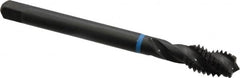 Emuge - 7/16-14 UNC 3 Flute 3B Modified Bottoming Spiral Flute Tap - Cobalt, Oxide Finish, 3.937" OAL, Right Hand Flute, Right Hand Thread, Series Enorm-VA - Caliber Tooling