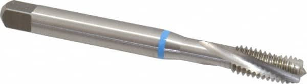 Emuge - 3/8-16 UNC 3 Flute 2B Modified Bottoming Spiral Flute Tap - Cobalt, Bright Finish, 3.937" OAL, Right Hand Flute, Right Hand Thread, Series Rekord D-VA - Caliber Tooling