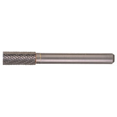 SA-6 Double Cut Solid Carbide Bur-Cylindrical without End Cut - Exact Industrial Supply