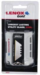 Lenox - 100 Piece Bi-Metal Utility Knife Blade - 2-3/8" OAL - Caliber Tooling