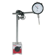 SPI - 0.001" Graduation, 0-100 Dial Reading, Dial Indicator & Base Kit - 63mm Base Length x 50mm Base Width x 55mm Base Height, 2-1/4" Dial Diam - Caliber Tooling