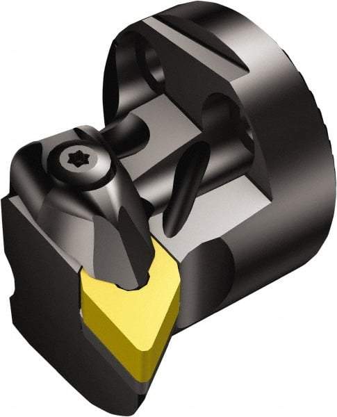 Sandvik Coromant - Right Hand Cut, Size 40, DNMG 150608 Insert Compatiblity, Internal Modular Turning & Profiling Cutting Unit Head - 27mm Ctr to Cutting Edge, 32mm Head Length, Through Coolant, Series T-Max P - Caliber Tooling