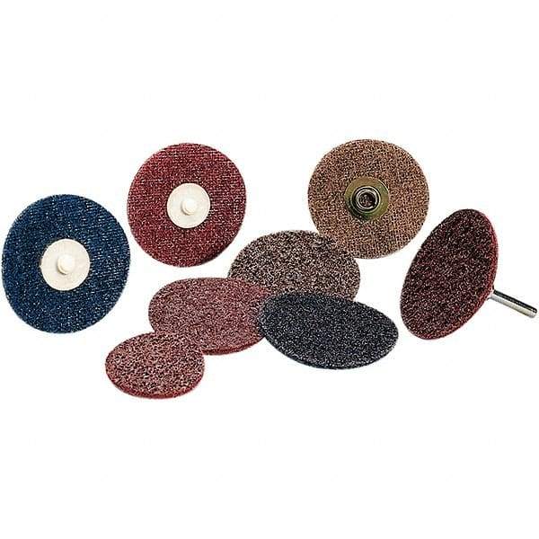 Standard Abrasives - 2" Coarse Grade Deburring Disc - Quick Change Connection, Brown, 20,000 Max RPM - Caliber Tooling