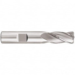 SGS - 5/8", 4 Flute, Single End, Solid Carbide, 0.02" Corner Radius End Mill - 3-1/2" OAL, 30° Helix, Right Hand Flute, 1-1/4" LOC, Right Hand Cut - Caliber Tooling