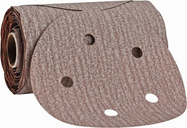 Norton - 5" Diam, 180 Grit Aluminum Oxide Adhesive PSA Disc - Fine Grade, Natural, B Weighted Backing, Flexible - Caliber Tooling