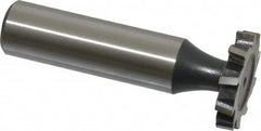 Interstate - 7/8" Diam x 5/32" Face Width, High Speed Steel, 10 Teeth, Shank Connection Woodruff Keyseat Cutter - Uncoated, 2-5/32" OAL x 1/2" Shank, Staggered Teeth, ANSI 507, Old Standard 10 - Caliber Tooling