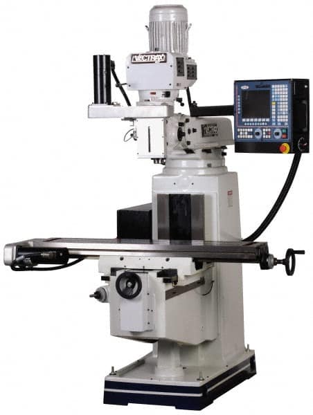 Vectrax - 54" Long x 10" Wide, 3 Phase CNC Milling Machine - Frequency Control, R8 Taper, 5 hp - Caliber Tooling