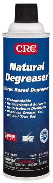 CRC - 20 oz Aerosol Cleaner/Degreaser - Aerosol, Citrus - Caliber Tooling