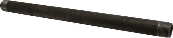 Made in USA - Schedule 80, 1" Diam x 18" Long Black Pipe Nipple - Threaded - Caliber Tooling