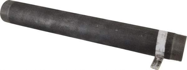 Made in USA - Schedule 80, 2" Diam x 18" Long Black Pipe Nipple - Threaded - Caliber Tooling