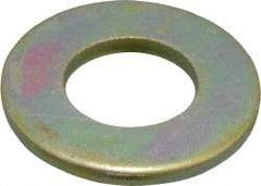 Made in USA - 5/16" Screw, Grade 8 Alloy Steel SAE Flat Washer - 11/32" ID x 11/16" OD, 0.072" Thick, Zinc Yellow Dichromate Finish - Caliber Tooling