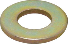 Made in USA - 1/2" Screw, Grade 8 Alloy Steel SAE Flat Washer - 17/32" ID x 1-1/16" OD, 0.121" Thick, Zinc Yellow Dichromate Finish - Caliber Tooling