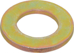 Made in USA - 3/4" Screw, Grade 8 Alloy Steel SAE Flat Washer - 13/16" ID x 1-1/2" OD, 0.146" Thick, Zinc Yellow Dichromate Finish - Caliber Tooling