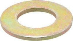 Made in USA - 1" Screw, Grade 8 Alloy Steel SAE Flat Washer - 1-1/16" ID x 2" OD, 0.16" Thick, Zinc Yellow Dichromate Finish - Caliber Tooling