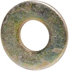 Made in USA - 3/8" Screw, Grade 8 Alloy Steel USS Flat Washer - 0.433" ID x 1.03" OD, 0.104" Thick, Zinc Yellow Dichromate Finish - Caliber Tooling