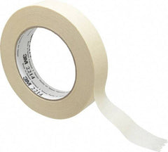 3M - 1" Wide x 60 Yd Long Tan Paper Masking Tape - Series 2214, 5.4 mil Thick, 23 In/Lb Tensile Strength - Caliber Tooling