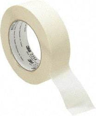 3M - 1-1/2" Wide x 60 Yd Long Tan Paper Masking Tape - Series 2214, 5.4 mil Thick, 23 In/Lb Tensile Strength - Caliber Tooling