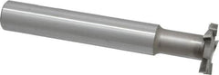 Interstate - 1-1/4" Cut Diam, 1/4" Cut Width, 15mm Neck Diam, 3/4" Shank Diam, 5-1/8" OAL, M42 Cobalt T-Slot Cutter - Staggered Teeth, 8 Teeth - Caliber Tooling