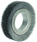 4" Diameter - 2" Arbor Hole - Crimped Steel Wire Straight Wheel - Caliber Tooling