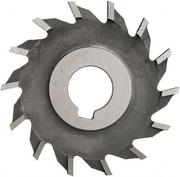 Made in USA - 5" Diam x 9/32" Width of Cut, 24 Teeth, High Speed Steel Side Milling Cutter - Straight Teeth, Uncoated - Caliber Tooling