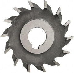 Made in USA - 6" Diam x 1/4" Width of Cut, 28 Teeth, High Speed Steel Side Milling Cutter - Straight Teeth, Uncoated - Caliber Tooling