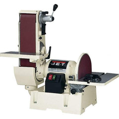 Jet - 48 Inch Long x 6 Inch Wide Belt, 12 Inch Diameter, Horizontal and Vertical Combination Sanding Machine - 2,500 Ft./min Belt Speed, 1-1/2 HP, Single Phase - Caliber Tooling