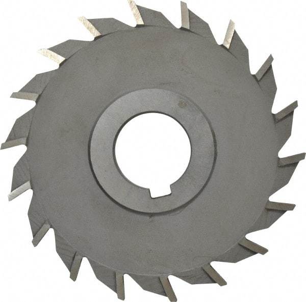 Value Collection - 16 Teeth, 4" Diam x 11/32" Width of Cut, High Speed Steel Side Milling Cutter - Straight Teeth, Uncoated - Caliber Tooling