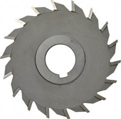 Value Collection - 16 Teeth, 4" Diam x 11/32" Width of Cut, High Speed Steel Side Milling Cutter - Straight Teeth, Uncoated - Caliber Tooling