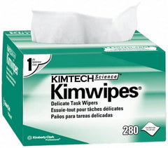 Kimtech - Dry Clean Room/Lab/Critical Task Wipes - Pop-Up, 8-3/8" x 4-3/8" Sheet Size, White - Caliber Tooling